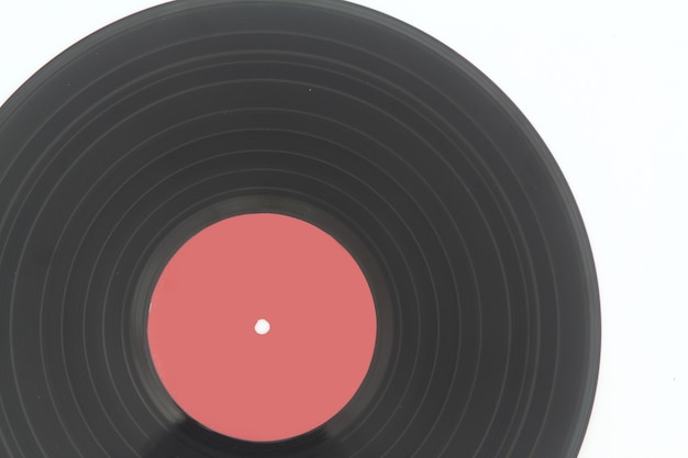 Discos de vinil isolados em fundo branco