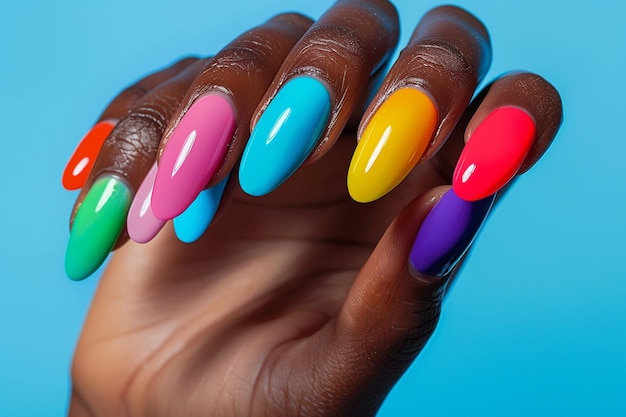 Discutir las últimas tendencias en el esmalte de uñas de color un AI generativo