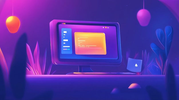 Diseñador de sitios web Banner Nivel 1 Icon en estilo de dibujos animados