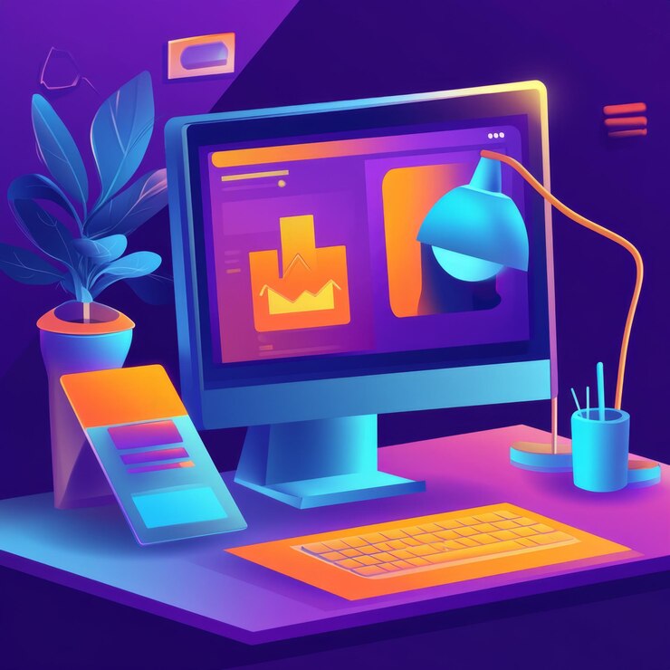 Foto diseñador de sitios web banner nivel 1 icon en estilo de dibujos animados