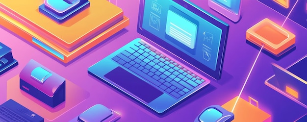 Diseñador de sitios web Banner Nivel 1 Icon en estilo de dibujos animados