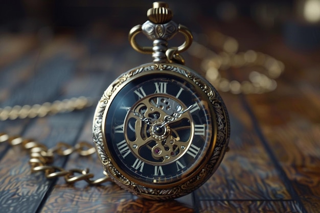 Diseñar un caprichoso reloj de bolsillo steampunk con IA generativa de podredumbre