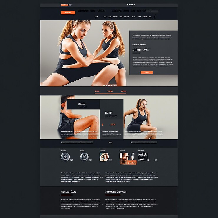 Foto diseñar un diseño de sitio web sofisticado y profesional para un gimnasio especializado