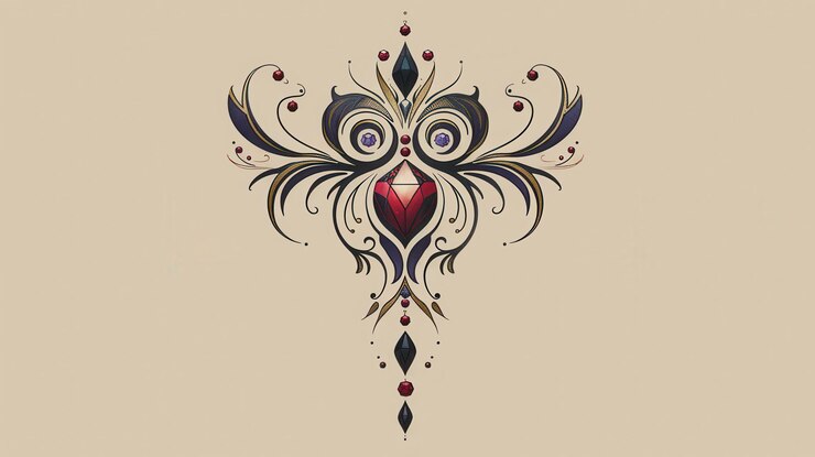 Diseñar un logotipo de estilo Art Nouveau para una marca de joyas de alta gama que incorpore piedras preciosas