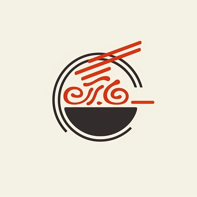 Foto diseñar un logotipo gráfico de comida ramen que incorpore tres elementos que representen la cultura china.