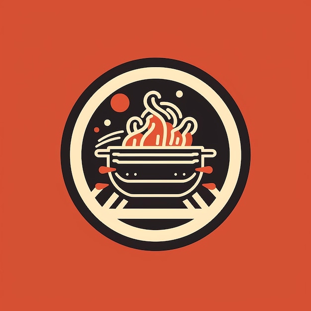 Diseñar un logotipo gráfico de comida ramen que incorpore tres elementos que representen la cultura china.