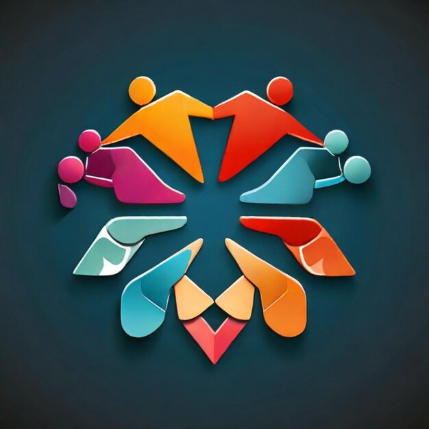Diseñar un logotipo que simbolice la comunidad y la unión utilizando formas o personas interconectadas