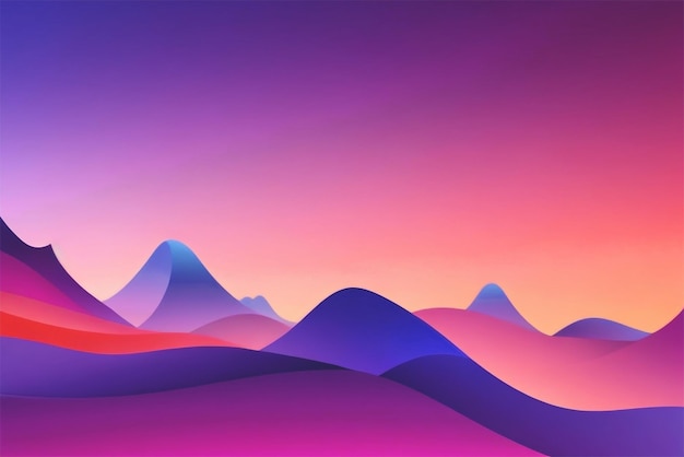 Diseñar un paisaje de gradiente digital con transiciones suaves de color