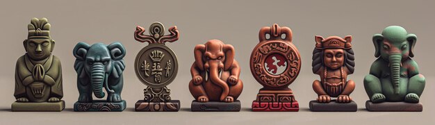 Diseñar una serie de iconos de arcilla 3D que representan varios alimentos y conceptos culinarios como frutas y