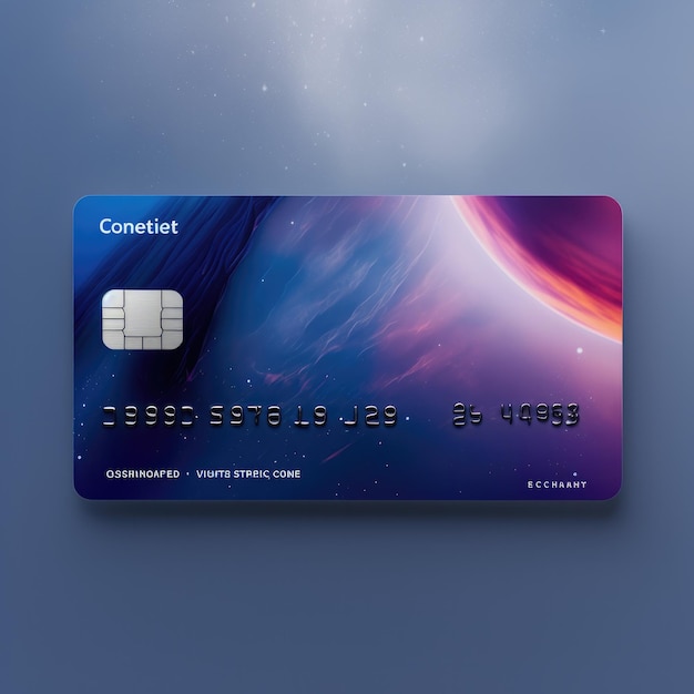 Foto diseñar una tarjeta de crédito o débito en un fondo claro ia generativa