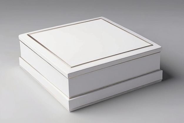 Diseñe su caja de joyas en blanco Mockup de caja de joyería espacial