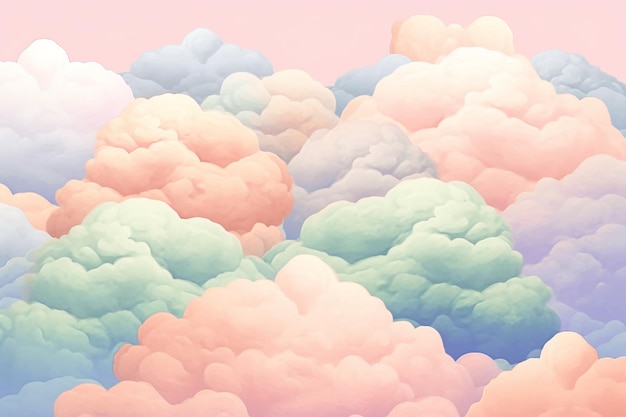 diseñe una textura de nube suave y esponjosa con un pastel generado por IA