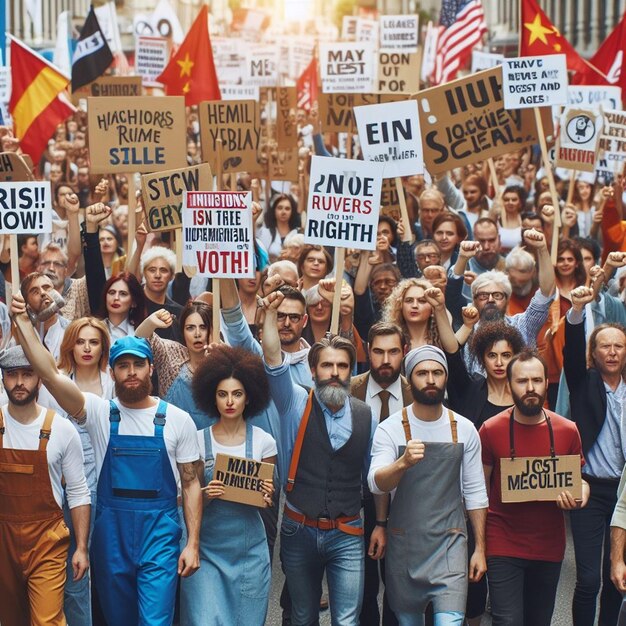 Diseño para el 1 de mayo, Día Internacional de los Trabajadores y el Primero de Mayo