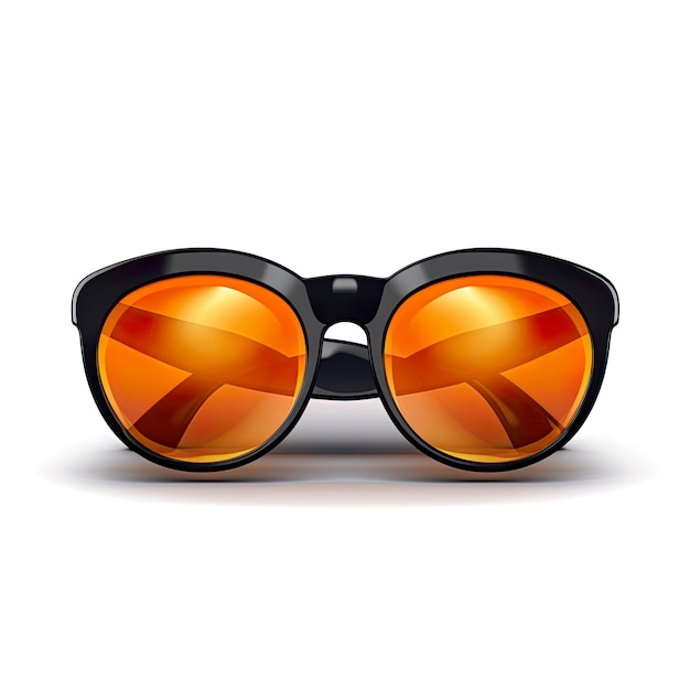 Diseño 3D de gafas de sol sobre fondo blanco.