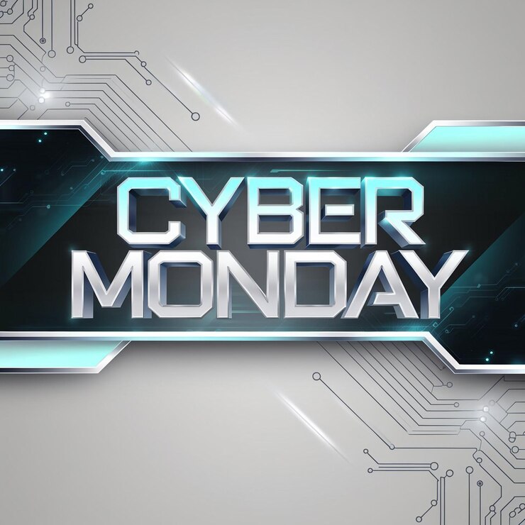 Foto diseño 3d temático del lunes cibernético