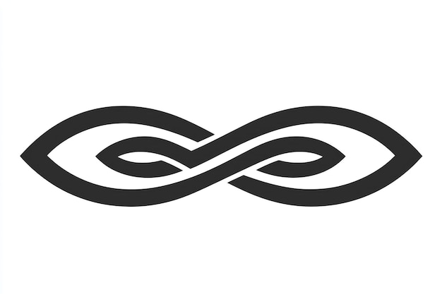 Diseño abstract de símbolos infinitos Líneas entrelazadas Diseño de bucle interminable