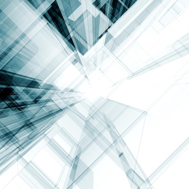 Diseño abstracto de arquitectura y modelo de renderizado 3d propio.