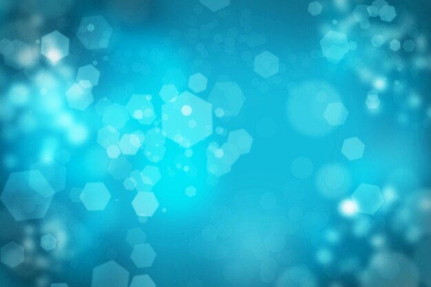 Diseño abstracto y bokeh azul con decoración de tema de Navidad hexagonal y creatividad con efectos de papel de pared de color y brillo o brillo con círculo de patrón y gráfico creativo para salvapantallas