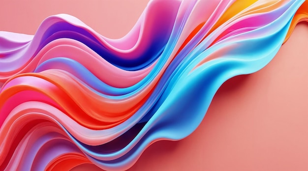 Diseño abstracto de cintas coloridas que fluyen