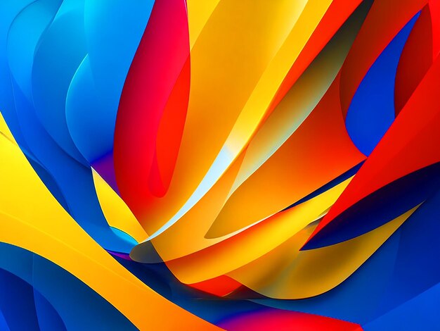 diseño abstracto con color gradiente de amarillo azul y rojo descarga de imagen 4k