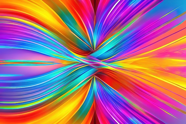 Foto un diseño abstracto con colores vibrantes y formas dinámicas generado por ai