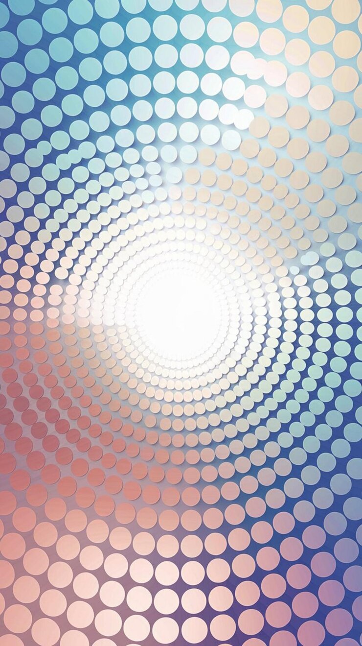 Foto un diseño abstracto colorido con círculos como círculos y una luz circular