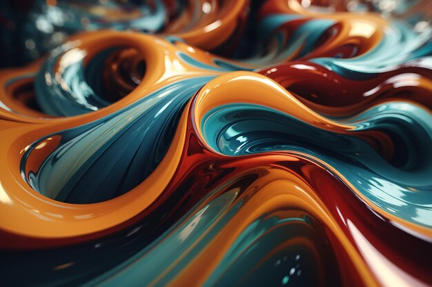 Diseño abstracto con curvas fluidas.