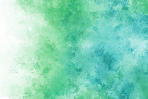 Diseño abstracto del fondo de la acuarela verde azulado y verde