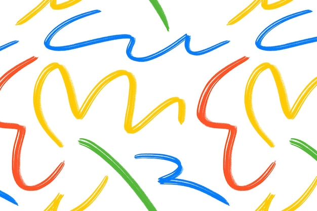 Diseño abstracto de fondo transparente con patrón png de garabateo colorido