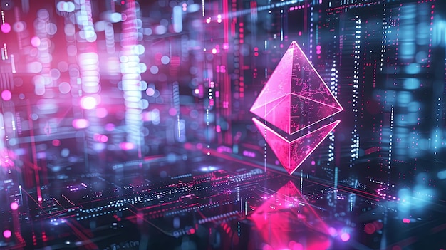 Diseño abstracto del logotipo de Ethereum