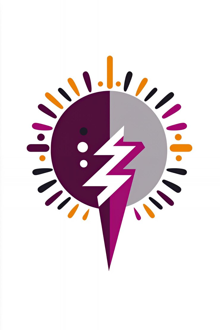 Foto diseño abstracto del logotipo de lightning bolt