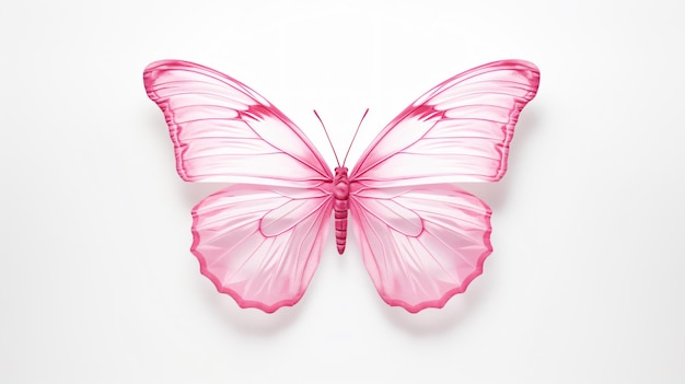 Foto diseño de acuarela de mariposa rosada