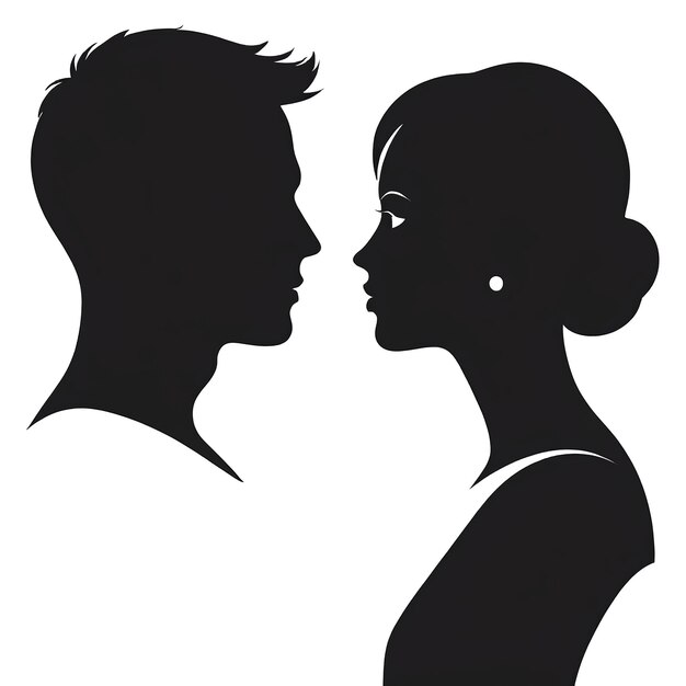 Foto diseño aislado de dos personas en relación