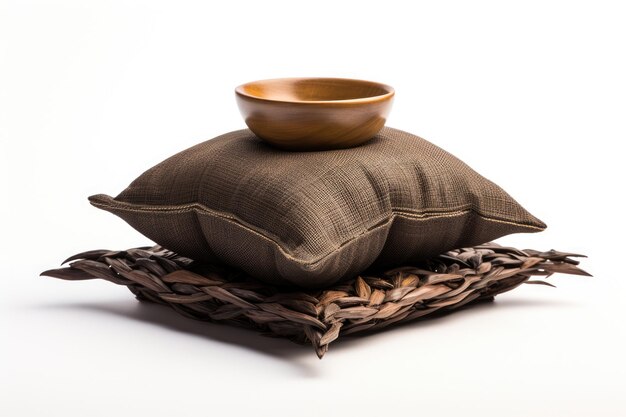 El diseño de la almohada de té de Chazhen aislado sobre un fondo blanco