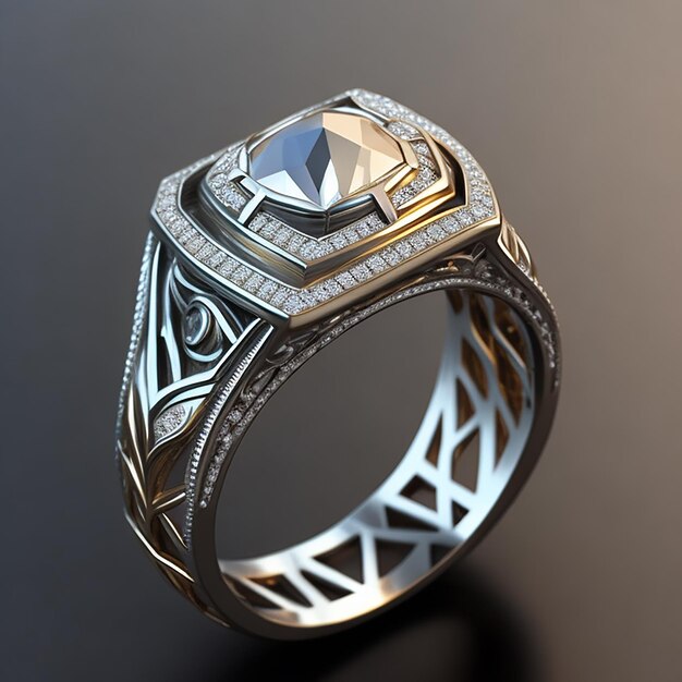 diseño de anillo render 3d