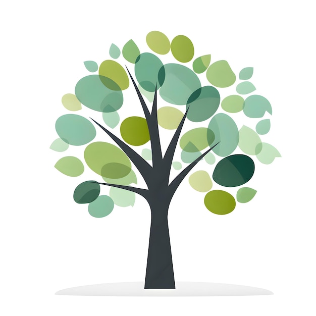 Foto diseño de árbol ilustración vectorial eps 10 icono de árbol abstracto