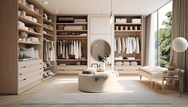 Diseño de armario moderno minimalista.