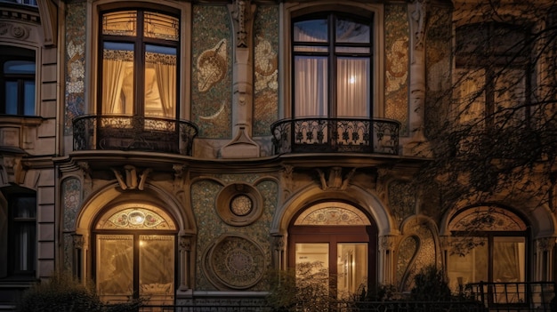 Foto diseño de la arquitectura de la casa en estilo colonial con la puerta principal centrada