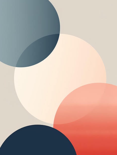 Diseño de arte gráfico minimalista en colores pastel Imagen 3D generada por IA