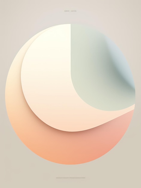 Diseño de arte gráfico minimalista en colores pastel Imagen 3D generada por IA