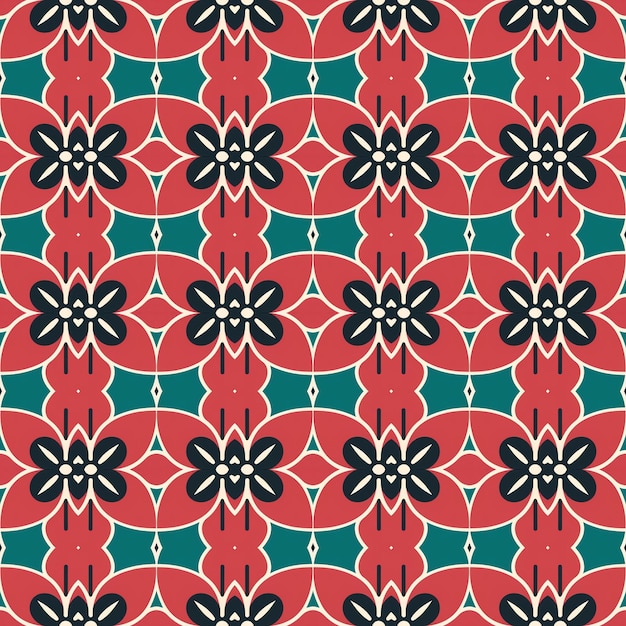 Un diseño de arte gráfico moderno con patrones abstractos sin costuras