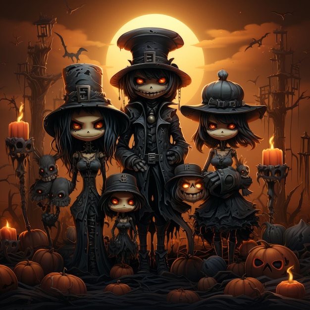 Diseño de arte de Halloween