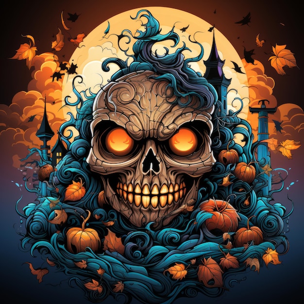 Diseño de arte de Halloween