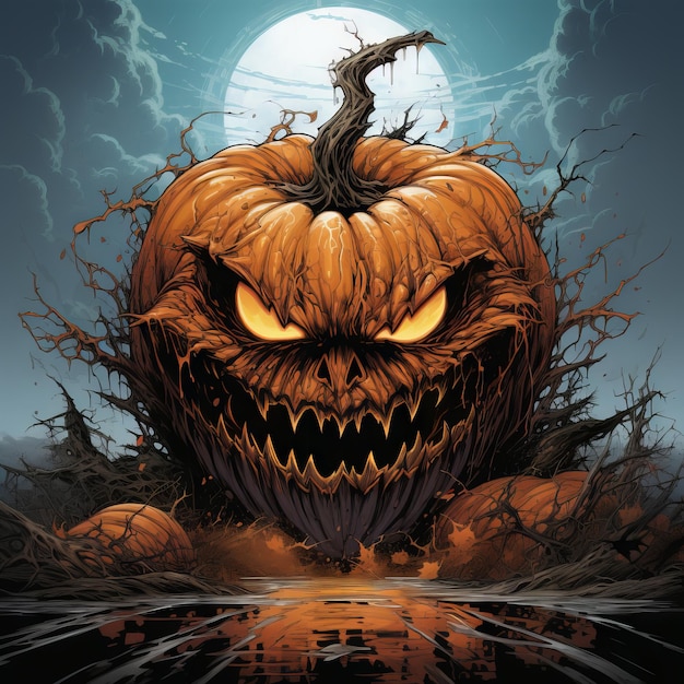 Diseño de arte de ilustración de Halloween