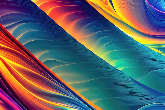 Diseño artístico brillante colorido Splash con ondas de acuarela