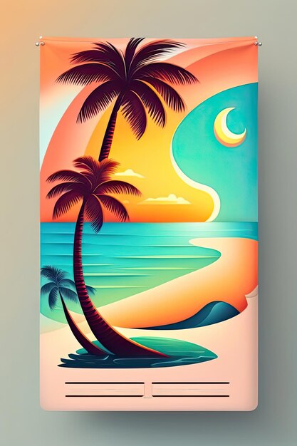 Foto diseño artístico de carteles de verano.