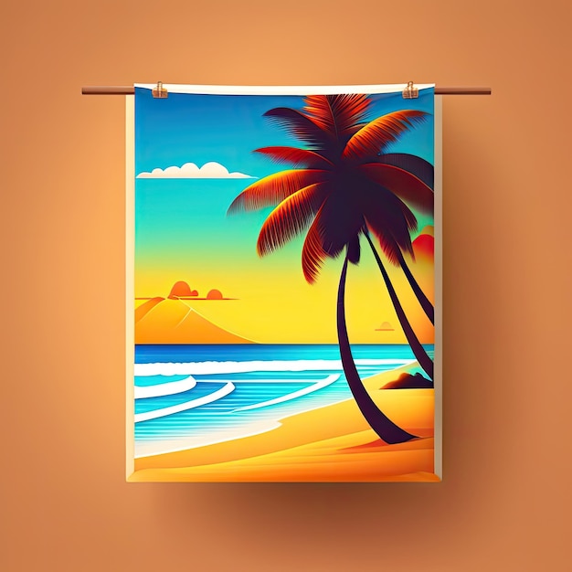 Diseño artístico de carteles de verano