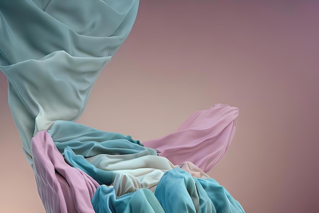 Diseño artístico de tela fluida con colores pastel para BackgroundxA