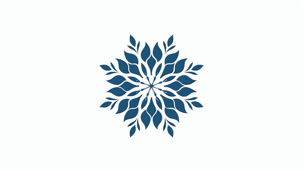 Un diseño azul parecido a un copo de nieve