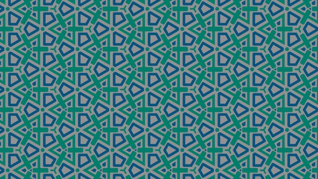 Un diseño en azul y verde con un diseño azul.